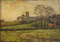 Charles Baxter Nurse, Untitled, oil on canvas board slip frame 25.4 x 35.4cm Provenance: Fred Dubery’s studio wall.