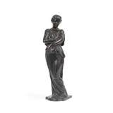 William James McLean, patinated bronze figure of a classical maiden, patinated bronze