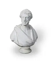 John Francis, carved white marble bust of George Granville, 2nd Duke of Sutherland (1786-1861), marble