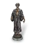 Rene Charles Masse, patinated bronze figure of a 'Young Arab', patinated bronze