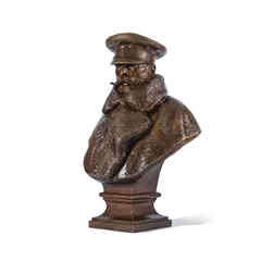 Romuald Giedroyć, A bronze bust of Emperor Alexander II, signed in Latin, modelled as a bust-length figure of Emperor Alexander II (1818-1881) wearing the greatcoat and cap of the Imperial Chevalier Guards Regiment