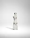 Ermanno Nason, Abstract Form, for Vetreria Gino Cenedese, after a work by Jean Arp, clear glass with scavo surface treatment