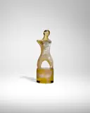 Ermanno Nason, Abstract Form, for Vetreria Gino Cenedese, after a work by Jean Arp, amber glass with scavo surface treatment