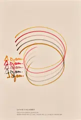 Untitled by Yaacov Agam, marker on printed paper, sold Aug 2023