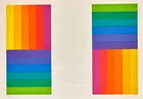 Audrey Grendahl Kuhn, Spectrum Thirteen, c. 1970, Screenprint in colors with embossing on wove paper, singed in pencil