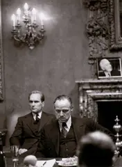Steve Schapiro, Brando and Duvall- Godfather I, 1971, Gelatin silver print