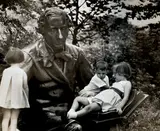 Esther Bubley, Untitled (Children at Hans Christian Andersen Statue, Central Park, NYC), c. 1950s, Gelatin silver print