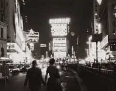 Edward Pfizenmaier, Times Square; and Lifesavers, 1958, 2 gelatin silver prints
