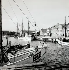 Esther Bubley, Faaborg Harbor, Denmark, 1954, Gelatin silver print; the photographer's credit stamp and a label with typed caption on the verso