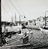 Esther Bubley, Faaborg Harbor, Denmark, 1954, Gelatin silver print; the photographer's credit stamp and a label with typed caption on the verso