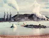 Virginia Beahan, The Blue Lagoon, Svartsengi Geothermal Pumping Station, Iceland, 1988, Chromogenic print