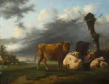 XVIIIe siècle Ecole hollandaise, Scène pastorale, Oil on panel
