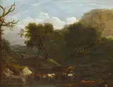 Benjamin Barker, Scène pastorale, Oil on copper