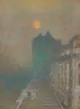 Emile Claus, Londres, 1918, Pastel sur papier