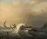 Scène de tempête by Cercle de Bonaventura I Peeters, Oil on parquet panel, offered Nov 2023