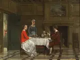 Franz Moermans, Le déjeuner, Oil on canvas