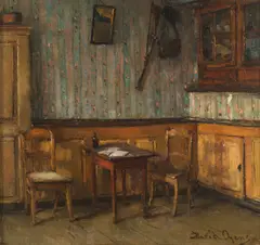 Intérieur by David Oyens, Oil on panel, sold Nov 2023