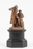 Leopold Harze, Les mendiants musiciens, 1859, On a marble base