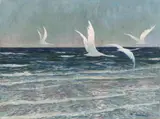 Walter Leistikow, Abendklänge, Öl auf Leinwand