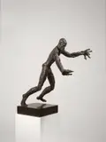 Rainer Fetting, Stürzender II, 2006, Bronze mit brauner Patina. Höhe: 99 cm (39 in.)
