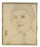 Paula Modersohn-Becker, Selbstbildnis, 1904, Kohle auf Bütten
