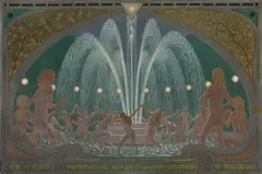 Fidus, Der strahlende Quell, 1897, Öl auf Pappe
