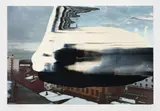 Gerhard Richter, Kassel, 1992, Offsetdruck auf Offsetpapier, mit Lack übermalt, auf Karton montiert