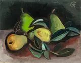 Birnenstilleben by Karl Hofer, Öl auf Karton, sold May 2014