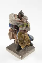 František Uprka, Dancing Couple, 1930s, patinated plaster