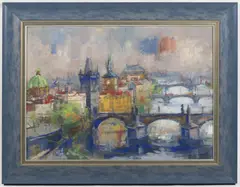 Jaroslav Kotas, A View of Prague, First half of 20th century, oil on canvas