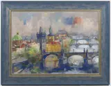 Jaroslav Kotas, A View of Prague, First half of 20th century, oil on canvas