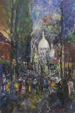 Ferdinand Kotvald, Sacré Coeur, 1960s, oil tempera on cardboard