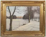 Viktor Seifert, Winter Landscape, First half of 20th century, oil on cardboard