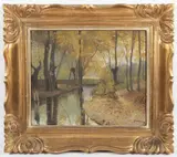 ? Španihel, Brook in Autumn, Second half of the 20th century, oil on cardboard