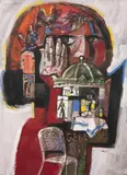 Josef Liesler, Piazza San Stefano, 1965, indian ink, tempera, paper