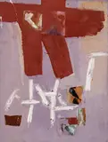 L.A. Holiday by Emerson Woelffer, 1959, Oil and collage on canvas, sold May 2013