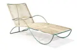Chaise lounge by Walter Lamb, c. 1950, Tubular bronze with plastic cord, sold May 2013