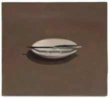 Vija Celmins, Untitled (Knife and Dish), 1964, Oil on canvas