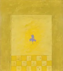 Billy Al Bengston, Count Dracula at the Chessboard, 1960, Oil on canvas