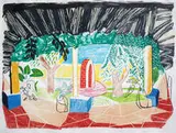 David Hockney, View of Hotel Well I (from Moving Focus series), 1984-85, Color lithograph on handmade TGL paper
