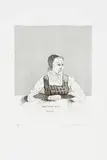 David Hockney, Catherina Dorothea Viehmann (from Illustrations for Six Fairy Tales from the Brothers Grimm), 1969, Etching and aquatint on Hodgkinson handmade paper