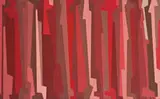 Karl Stanley Benjamin, Red, Pink & Umber I, 1958, Oil on canvas