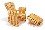 Frank Gehry, Power Play club chair and ottoman (2)