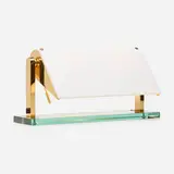 Pietro Chiesa, Desk lamp, model 836, crystal, brass, frosted glass