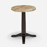 Edward Wormley, Occasional table, model 5210, c. 1950, lacquered mahogany, travertine