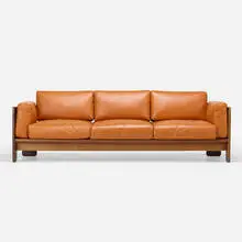 Bastiano sofa by Tobia Scarpa, rosewood, leather, sold Oct 2021
