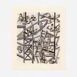 Fernand Léger, Les constructeurs, 1951, lithograph in colors on Arches paper