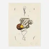 Claes Oldenburg, Do-nut and Mug, 1995, lithograph in six colors on cream Kochi Kozo paper