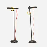 Memphis, Floor lamps, set of two, c. 1980, enameled wood, lacquered brass