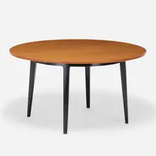 Extension dining table, model 5462 by Edward Wormley, c. 1960, tawi, mahogany, sold Oct 2021
